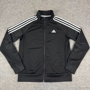 Adidas Essentials Warm Up Slim 3 Striped Track Jacket Full Zip Womens Medium M